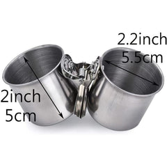 Stainless Bird Food Cans Feeding Cups for Small Birds