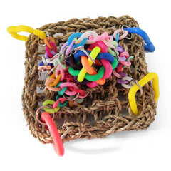 Colorful Parrot Climbing Net Bird Bridge Swing