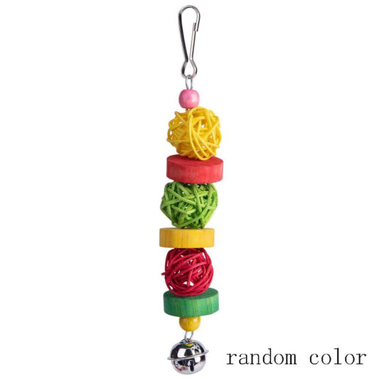 Colorful Bamboo Shredding Toy for Small Birds