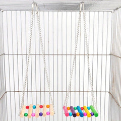 Wooden Suspension Bridge Hanging Bird Toy for Cockatiel Budgerigar