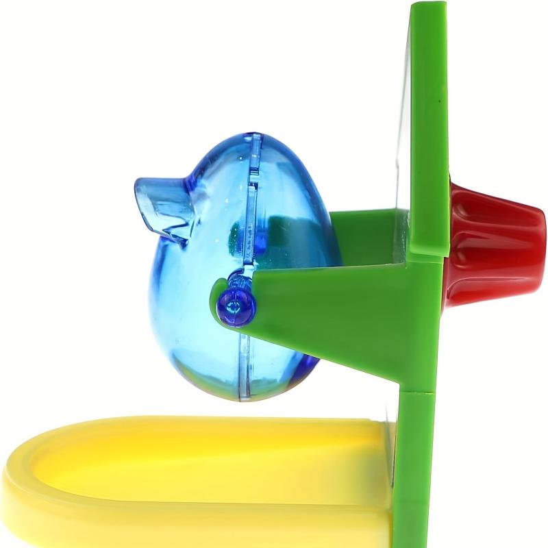 Automatic Bird Food Feeder Mirror Toy for Parrots
