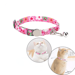 Floral Pet Collar Bell Adjustable Cat Dog Necklace