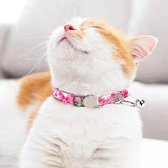Floral Pet Collar Bell Adjustable Cat Dog Necklace