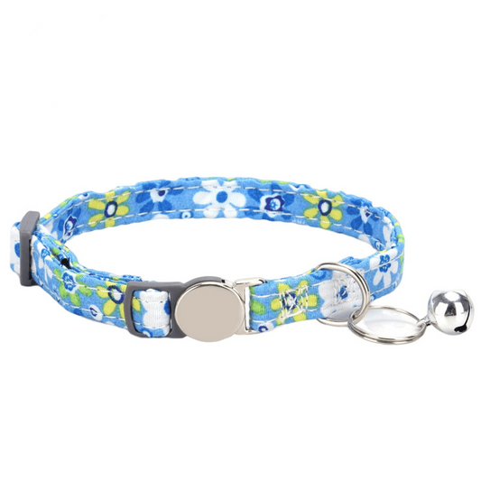 Floral Pet Collar Bell Adjustable Cat Dog Necklace