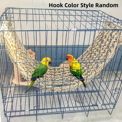 Bird Hanging Grass Mat with 4 Hooks Natural Grass Woven Net Hammock