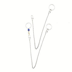 3pcs Bird Chains w/ Pendant Cockatiel Budgerigar Bird Chain For Walking/Flying