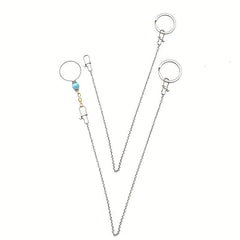3pcs Bird Chains w/ Pendant Cockatiel Budgerigar Bird Chain For Walking/Flying