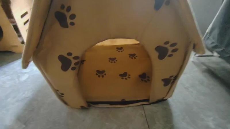 Portable Indoor Dog House Pet Shelter Dog Bed Removable Washable Dog Nest
