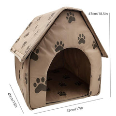 Portable Indoor Dog House Pet Shelter Dog Bed Removable Washable Dog Nest