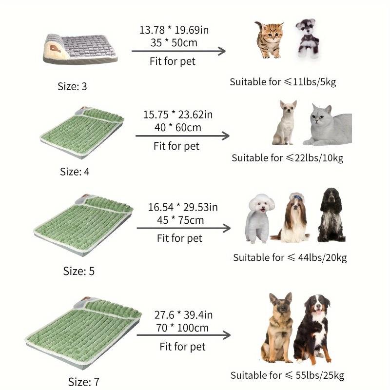 Plush Pet Beds for Dogs with Neck Pillow & Non-Slip Base