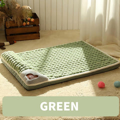 Plush Pet Beds for Dogs with Neck Pillow & Non-Slip Base