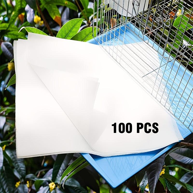 100pcs Non Woven Bird Cage Liners Absorbent Paper for Bird Cage Supplies
