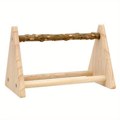 Portable Parrot Playstand Activity Center with Feeding Cups & Clip