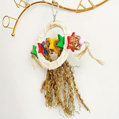 Colorful 5 Point Star Cage Bird Swing for Chewing Climbing Foraging