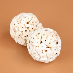 Natural Straw Ball Parrot Shredding Toy for Bird Teeth Grinding