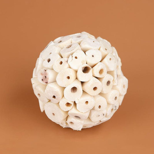 Natural Straw Ball Parrot Shredding Toy for Bird Teeth Grinding