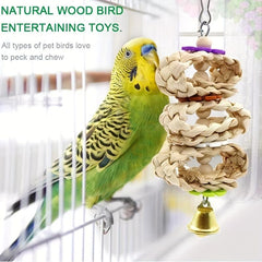 8pcs Pet Bird Toy Set Swing Chewing Toy Bell Hammock Climbing Ladders