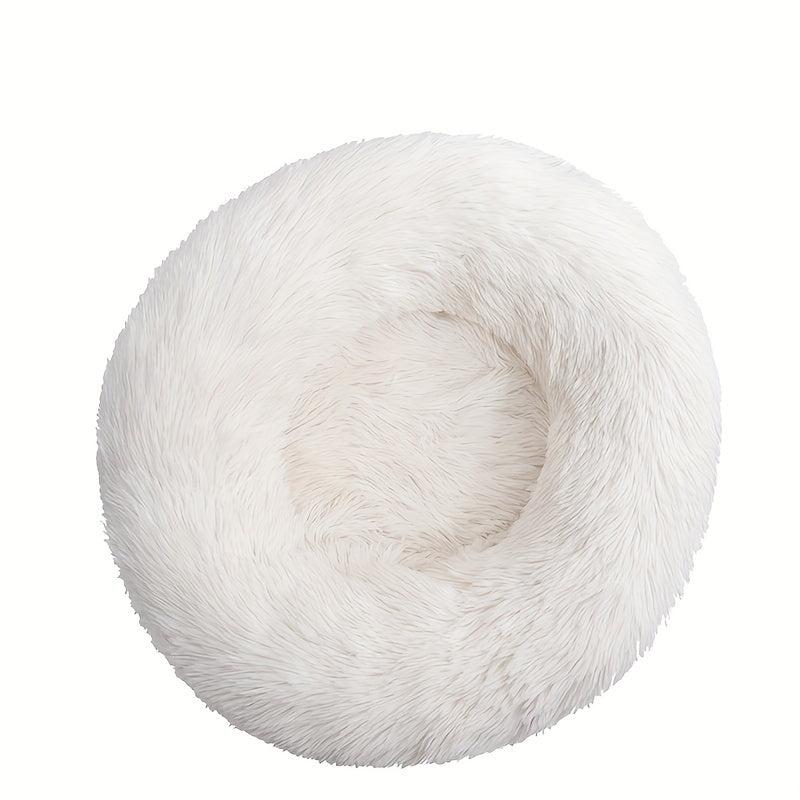 Winter Warm Cat Cushion Plush Round Pet Bed