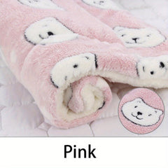 Graphic Pattern Dog Blanket Plush Mat - Soft Calming Blanket for Pets