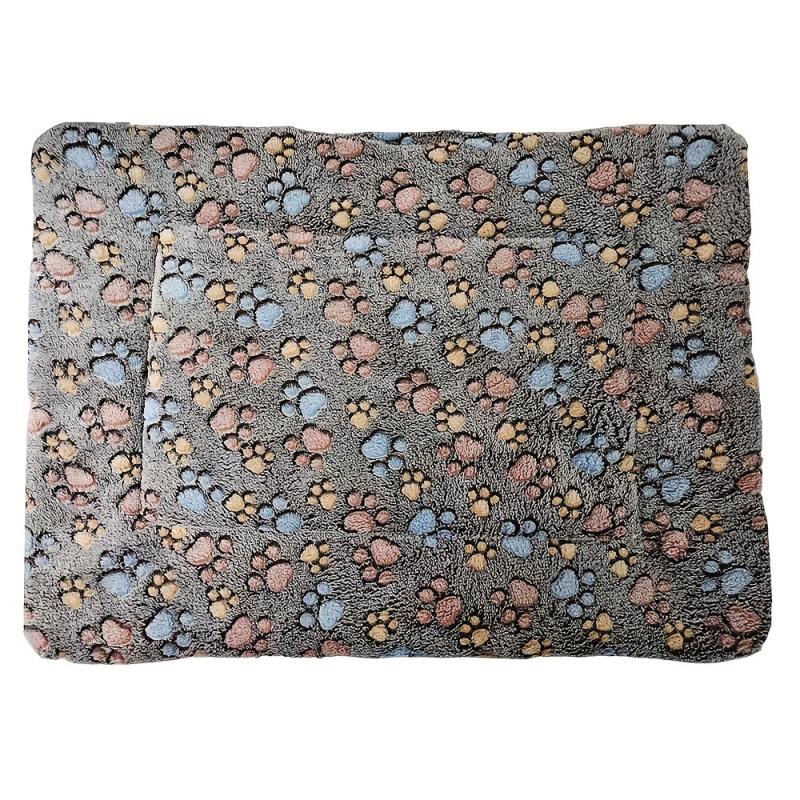 Graphic Pattern Dog Blanket Plush Mat - Soft Calming Blanket for Pets