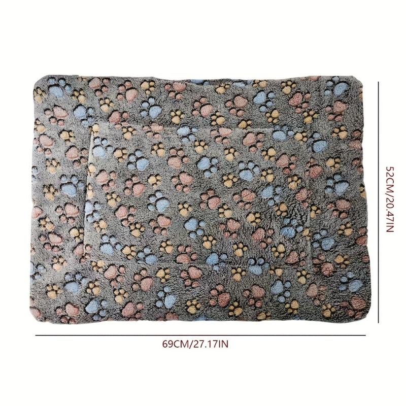 Graphic Pattern Dog Blanket Plush Mat - Soft Calming Blanket for Pets