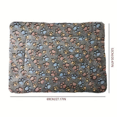 Graphic Pattern Dog Blanket Plush Mat - Soft Calming Blanket for Pets