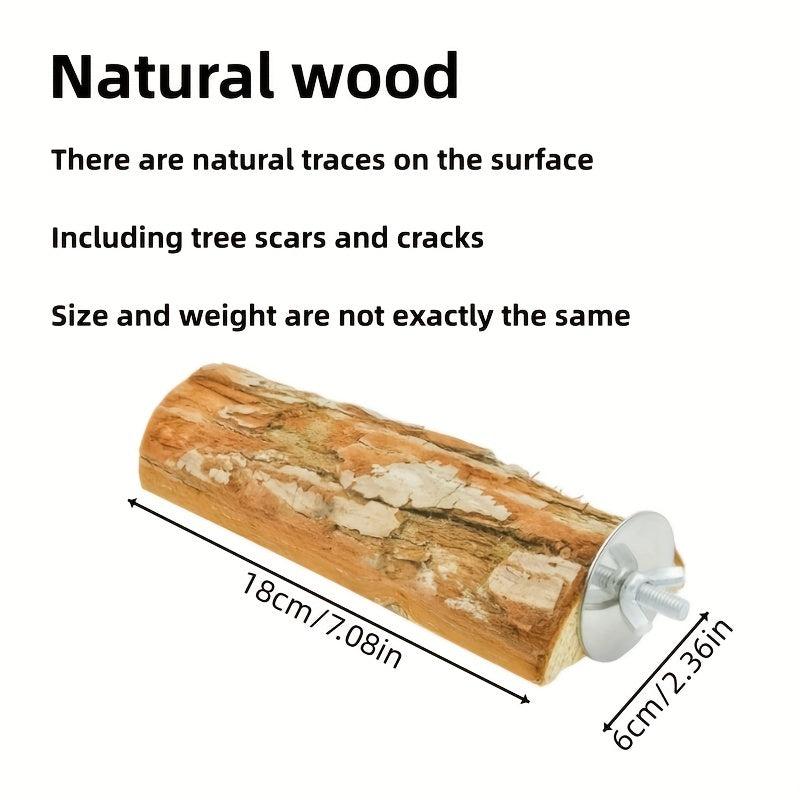 Wooden Parrot Stand Swing Bird Toy