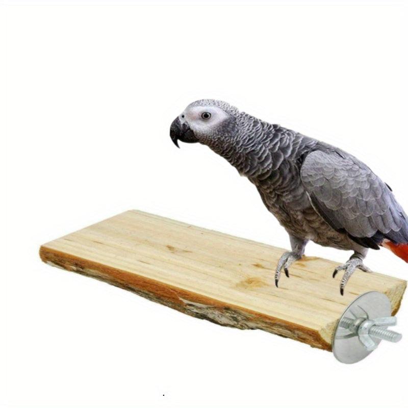 Wooden Parrot Stand Swing Bird Toy