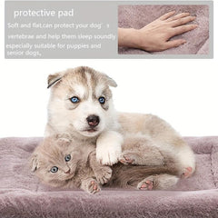 Soft Plush Pet Bed For Dogs Calming And Washable Pet Cushion Sofa