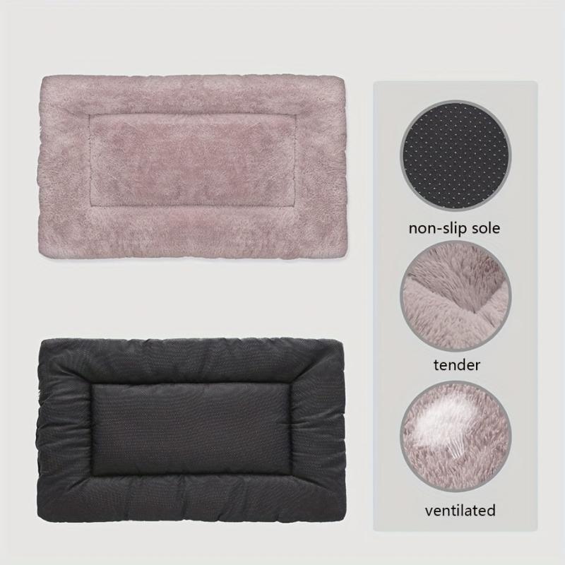 Soft Plush Pet Bed For Dogs Calming And Washable Pet Cushion Sofa