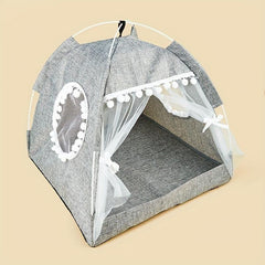 Foldable Pet Tent Bed Lightweight & Comfortable Indoor Kitten Bed