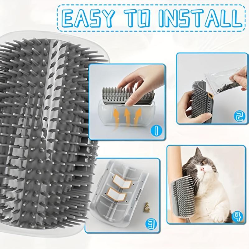 Pet Magic Massage Brush Removable & Washable Self Groomer for Cats