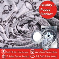Pet Blanket Dog Cat Paw Print Blanket For Bed Cover Couch