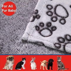 Pet Blanket Dog Cat Paw Print Blanket For Bed Cover Couch