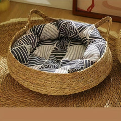 Rattan Cat Nest Cat Sleeping Mat Winter Cat Scratching Board Pet House