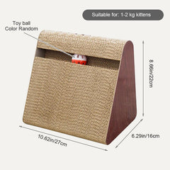 Triangle Cat Scratching Pad & Post for Indoor Cats