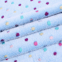 Cozy Dot Pattern Pet Plush Blanket Soft Fleece Bed Mattress