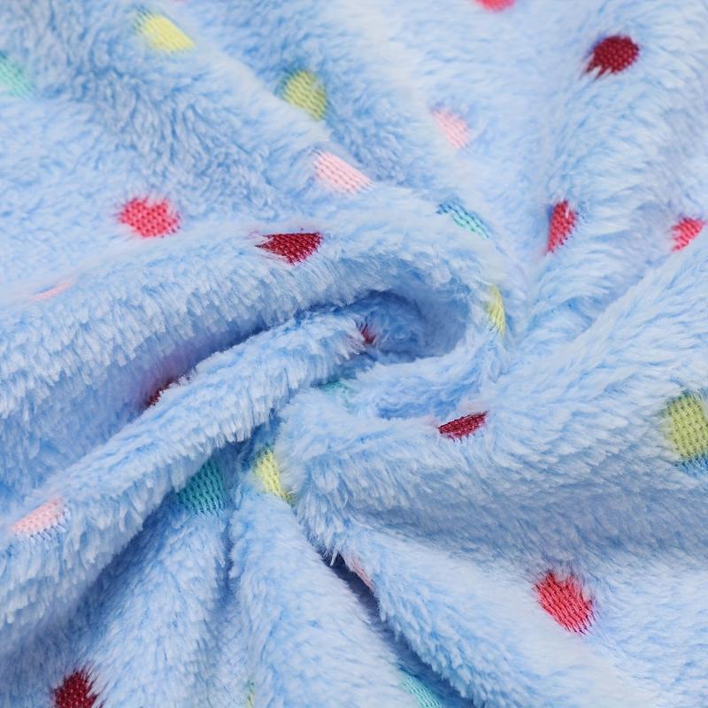 Cozy Dot Pattern Pet Plush Blanket Soft Fleece Bed Mattress
