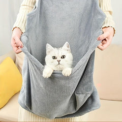 Soft Cat Clothes Cat Aprons Breathable Cat Carrier Bag With Pocket