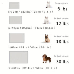 Two Cats Printed Pet Mat All Season Cat Sleeping Blanket