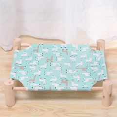 Wooden Cat Hammock Bed with Canvas Mat - Sturdy and Comfortable