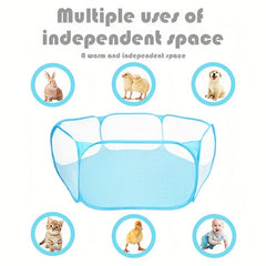 Portable Pet Playpen Foldable Mesh Fence for Dogs Cats Small Animals