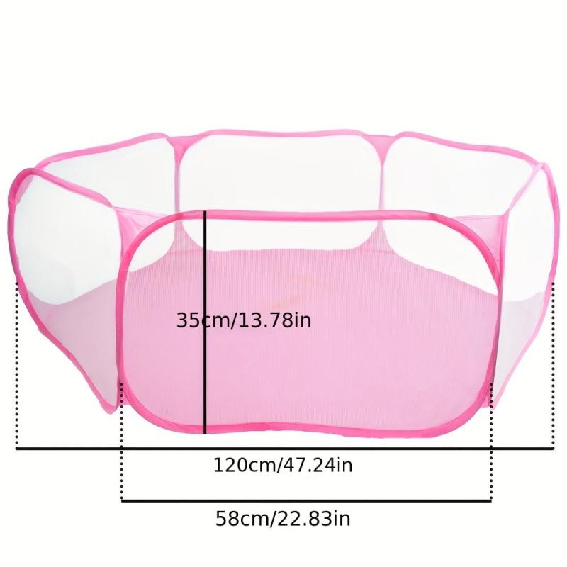 Portable Pet Playpen Foldable Mesh Fence for Dogs Cats Small Animals