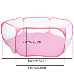 Portable Pet Playpen Foldable Mesh Fence for Dogs Cats Small Animals