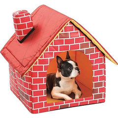 Waterproof Foldable Dog Bed Portable House Cat Puppy Red