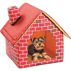 Waterproof Foldable Dog Bed Portable House Cat Puppy Red