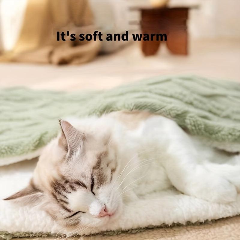 Warm and Cozy Cat Blanket Plush Pet Sleeping Mat