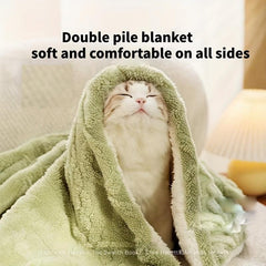 Warm and Cozy Cat Blanket Plush Pet Sleeping Mat