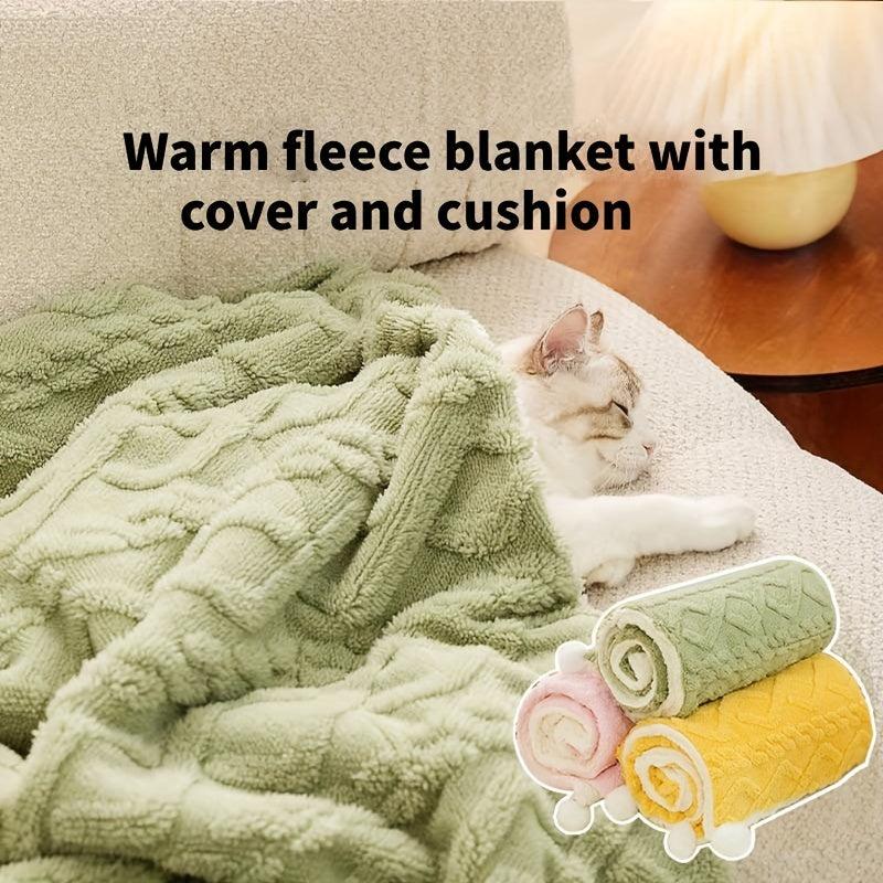 Warm and Cozy Cat Blanket Plush Pet Sleeping Mat