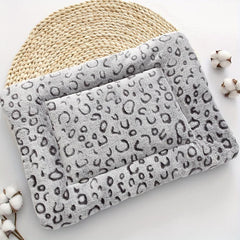 Leopard Print Pet Bed Mat Blanket for Cats & Dogs